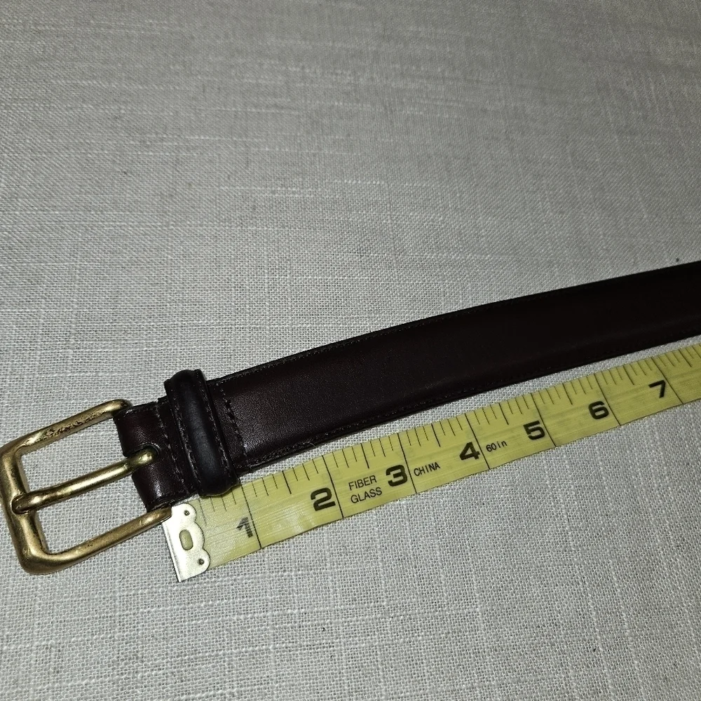 Coach Brown Belt Solid Leather Neutral Minimalist Office Business Casual size 38